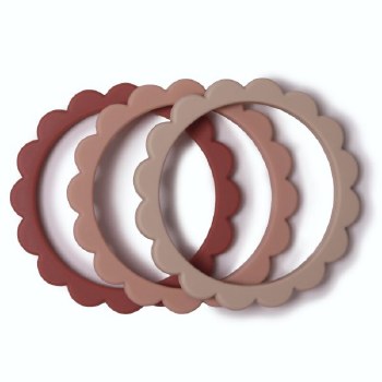 Flower Teething Set Rose/Blush
