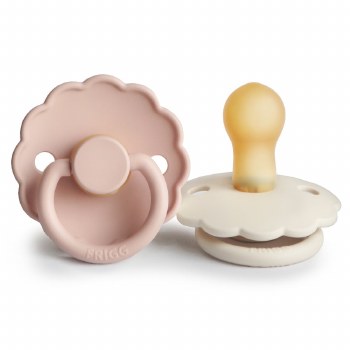 Pacifier Daisy Cream/Blush 0-6m