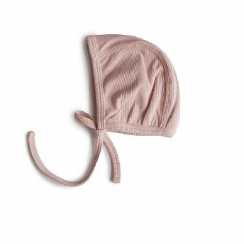 Ribbed Baby Bonnet Blush