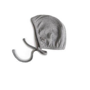 Ribbed Baby Bonnet Grey Melange