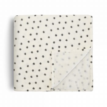 Muslin Swaddle Black Daisy