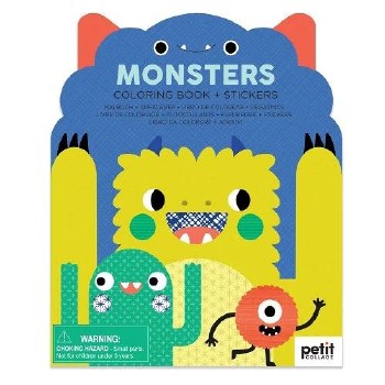 Monsters Coloring Book and Stickers