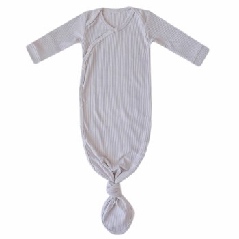 Newborn Knotted Gown Ash