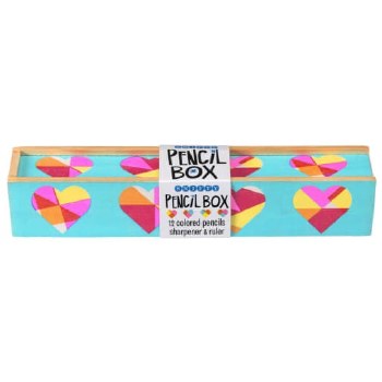 Quilted Heart Pencil Box