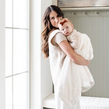 Satin Receiving Blanket Ivory