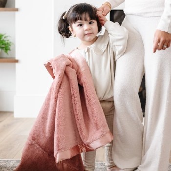 Satin Receiving Blanket Peach