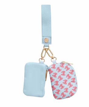 Karma Blue Ribbon Wristlet
