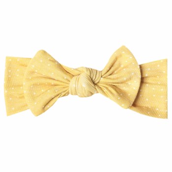 Knit Headband Bow Marigold