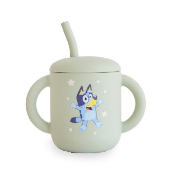 Straw Training Cup Bluey Sage