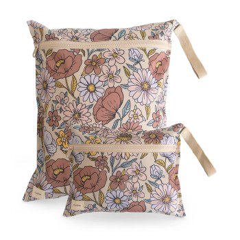 Wet Bag Set Retro Flowers