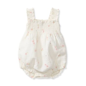 Floral Muslin Romper 0-3m