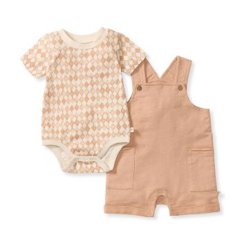 Diamond Tile Romper Set 0-3m