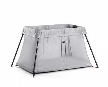 Travel Crib Light Silver Mesh