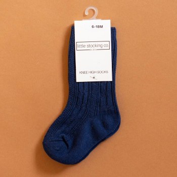 Knee High Navy 0-6m