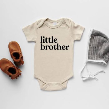 Little Brother Cream Onsie 0-3m