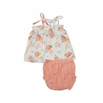 Ruffle Top Set Peaches 6-12m