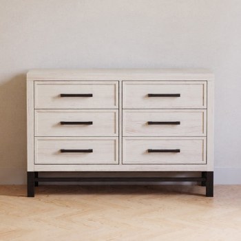 Newbern 6 Drawer Dresser White Driftwood
