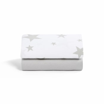 Snuz Twin Pack Sheets Star