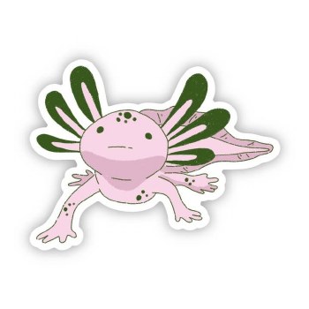 Pink and Green Axolotl