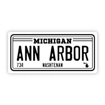 Ann Arbor 734 License Plate
