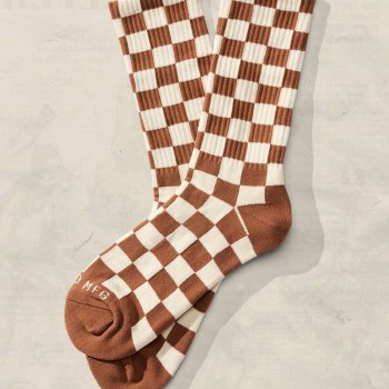 Checkboard Socks Dune