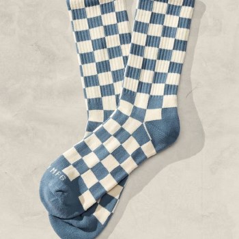 Checkboard Socks Slate