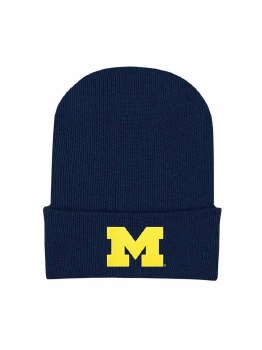 Michigan Knit Cap Navy Newborn