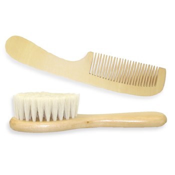 Wooden Brush and Comb