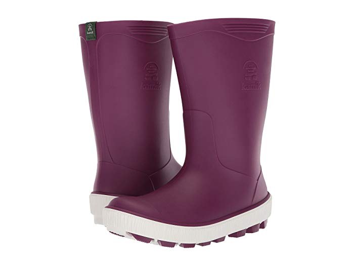 dark purple rain boots