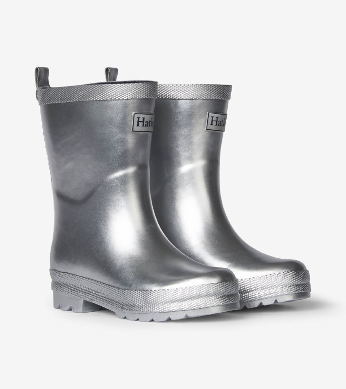 Rain Boots Silver Shimmer 5T - The 