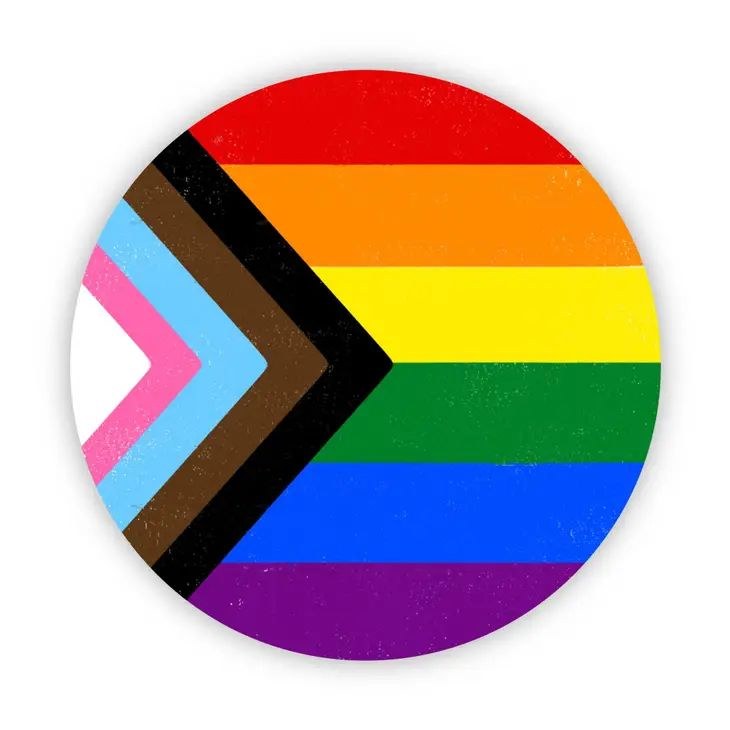 Pride Flag Circle Sticker The Little Seedling