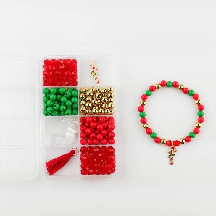 Candy Cane DIY Bracelet Kit - The Little Seedling