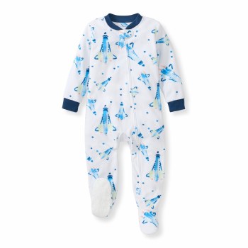 Fleece PJs Space NB
