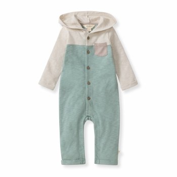 Slub Hooded Jumpsuit 0-3m