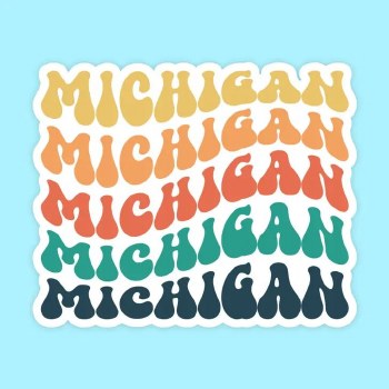 Michigan Retro Sticker