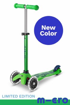 Micro Mini LED Scooter Green Blue