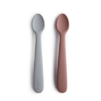 Silicone Spoons Stone/Mauve