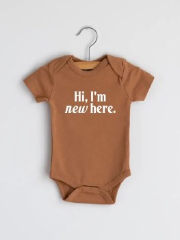 New Here Bodysuit 0-3m