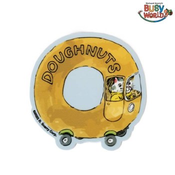 Richard Scarry Doughnut Car Sticker