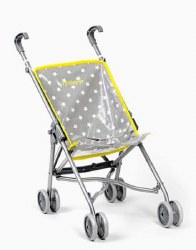 Doll Stroller Grey Stars