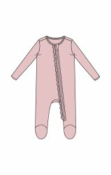 Zipper Footie Pink 0-3m