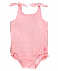 Tie Shoulder One Piece Pink 6