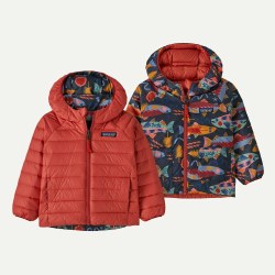 Down Sweater Hoody Salmon 3T