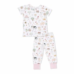 PJ Set Farm Animals Pink 12-18