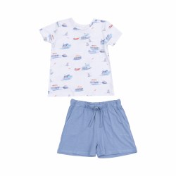 Crew Neck Tee Set Tugboat 18-24m