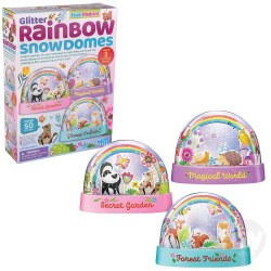 Glitter Rainbow Snow Domes