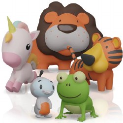 Lion and Friends Bath Toy Set