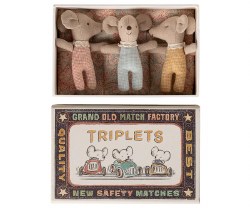 Triplets Baby Mice in Matchbox