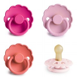Pacifier Pack Rosy 0-6m