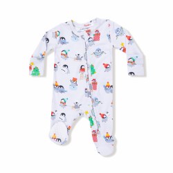 Zipper Footie Penguins 0-3m